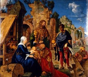 Albrecht Dürer, Klanění tří králů, olej na plátně